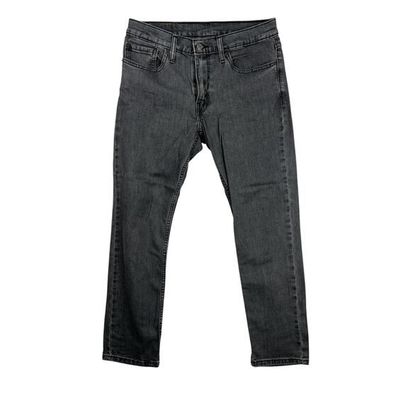 Levi's 511 Men's Black Washed Mid Rise Stretch Straight Ankle Denim Jeans 32x30 - Picture 1 of 3